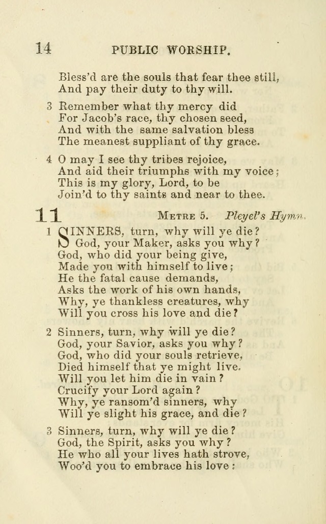 A Collection of Psalms, Hymns, and Spiritual Songs: suited to the various occasions of public worship and private devotion of the church of Christ: with an appendix of  German hymns page 12