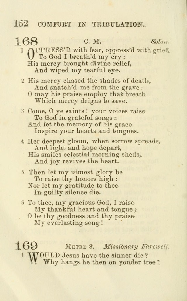A Collection of Psalms, Hymns, and Spiritual Songs: suited to the various occasions of public worship and private devotion of the church of Christ: with an appendix of  German hymns page 150