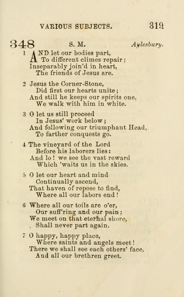 A Collection of Psalms, Hymns, and Spiritual Songs: suited to the various occasions of public worship and private devotion of the church of Christ: with an appendix of  German hymns page 319
