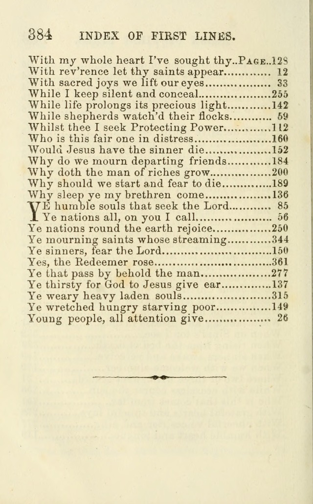 A Collection of Psalms, Hymns, and Spiritual Songs: suited to the various occasions of public worship and private devotion of the church of Christ: with an appendix of  German hymns page 384