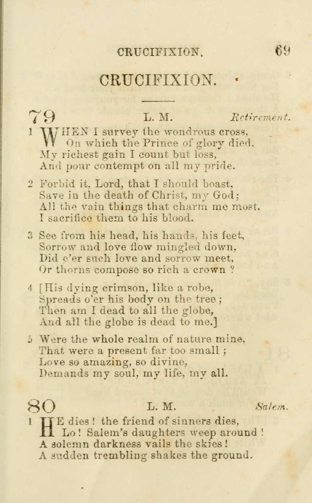 A Collection of Psalms, Hymns, and Spiritual Songs: suited to the various occasions of public worship and private devotion of the church of Christ: with an appendix of  German hymns page 67