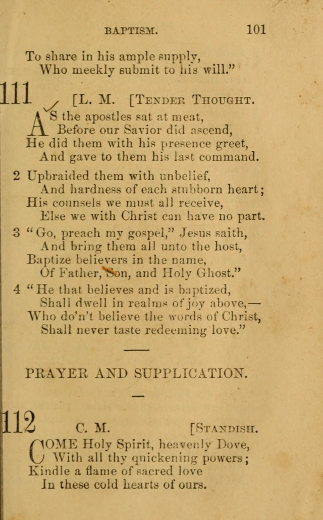 A Collection of Psalms, Hymns, and Spiritual Songs: suited to the various occasions of public worship and private devotion, of the church of Christ (6th ed.) page 101