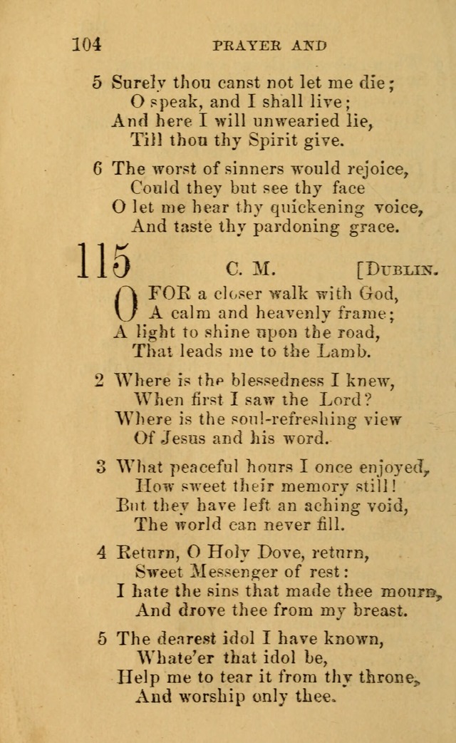 A Collection of Psalms, Hymns, and Spiritual Songs: suited to the various occasions of public worship and private devotion, of the church of Christ (6th ed.) page 104