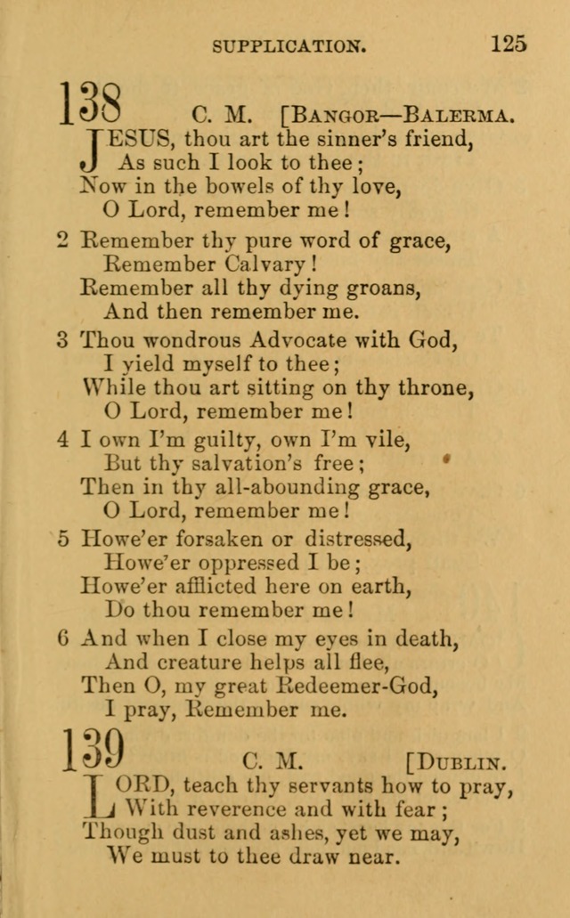 A Collection of Psalms, Hymns, and Spiritual Songs: suited to the various occasions of public worship and private devotion, of the church of Christ (6th ed.) page 125