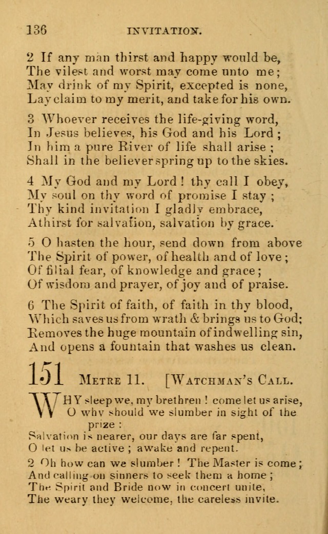 A Collection of Psalms, Hymns, and Spiritual Songs: suited to the various occasions of public worship and private devotion, of the church of Christ (6th ed.) page 136