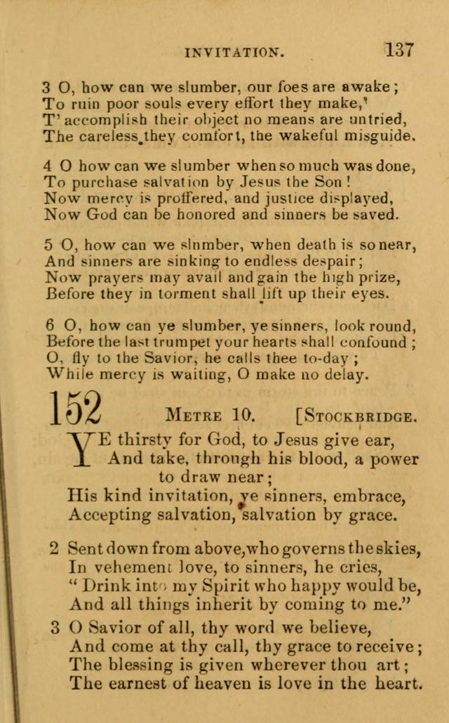 A Collection of Psalms, Hymns, and Spiritual Songs: suited to the various occasions of public worship and private devotion, of the church of Christ (6th ed.) page 137