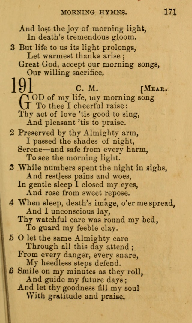 A Collection of Psalms, Hymns, and Spiritual Songs: suited to the various occasions of public worship and private devotion, of the church of Christ (6th ed.) page 171