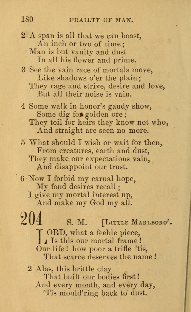 A Collection of Psalms, Hymns, and Spiritual Songs: suited to the various occasions of public worship and private devotion, of the church of Christ (6th ed.) page 180