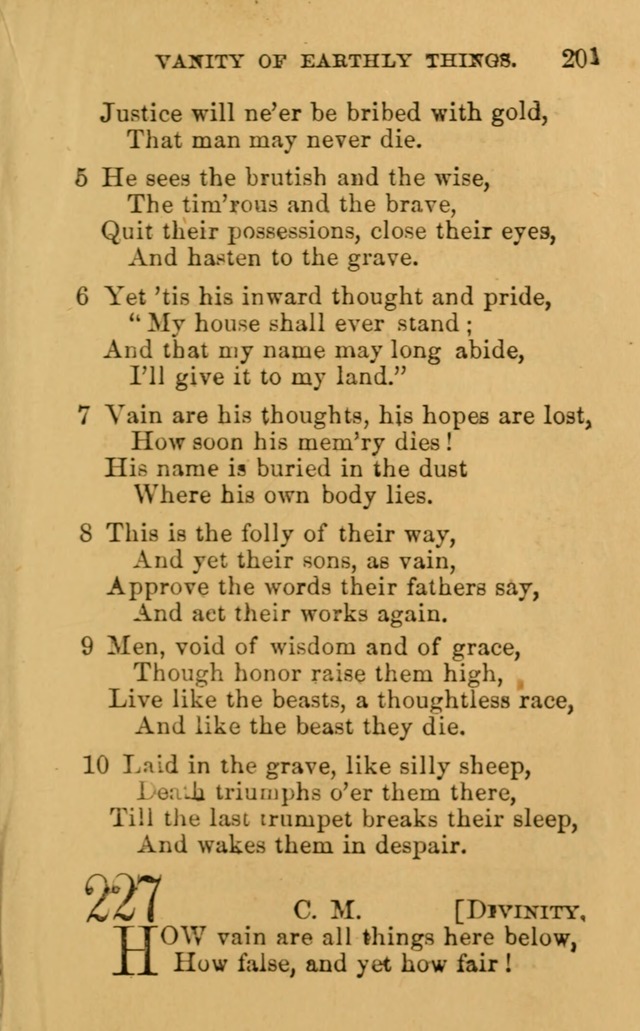 A Collection of Psalms, Hymns, and Spiritual Songs: suited to the various occasions of public worship and private devotion, of the church of Christ (6th ed.) page 201