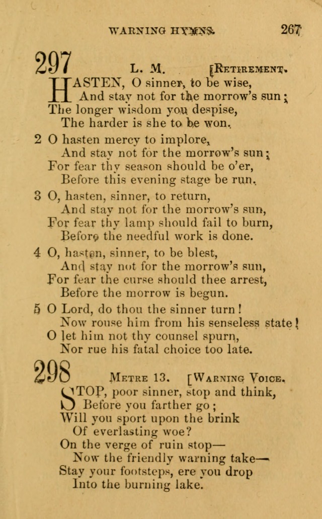 A Collection of Psalms, Hymns, and Spiritual Songs: suited to the various occasions of public worship and private devotion, of the church of Christ (6th ed.) page 267