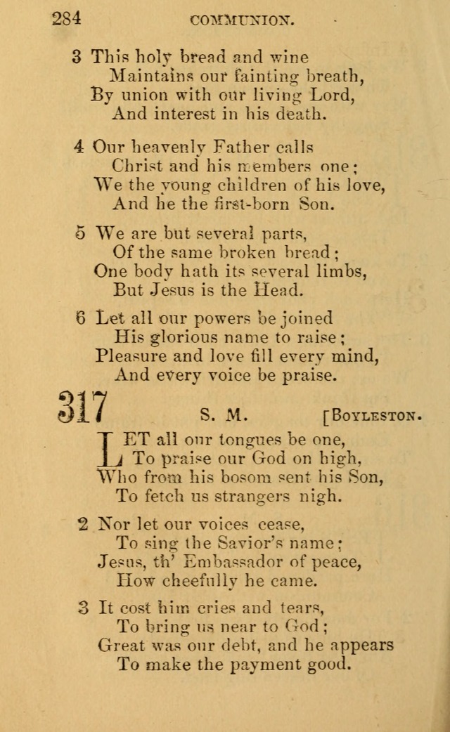 A Collection of Psalms, Hymns, and Spiritual Songs: suited to the various occasions of public worship and private devotion, of the church of Christ (6th ed.) page 284