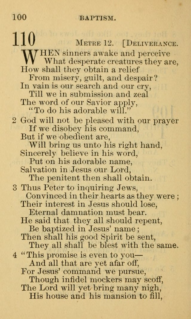 A Collection of Psalms and Hymns: suited to the various occasions of public worship and private devotion page 100