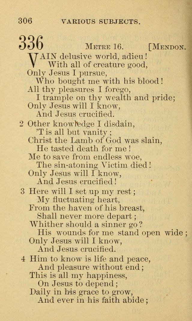 A Collection of Psalms and Hymns: suited to the various occasions of public worship and private devotion page 306