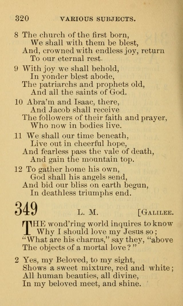 A Collection of Psalms and Hymns: suited to the various occasions of public worship and private devotion page 320