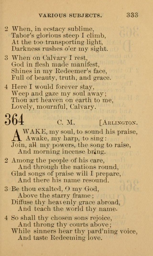A Collection of Psalms and Hymns: suited to the various occasions of public worship and private devotion page 333