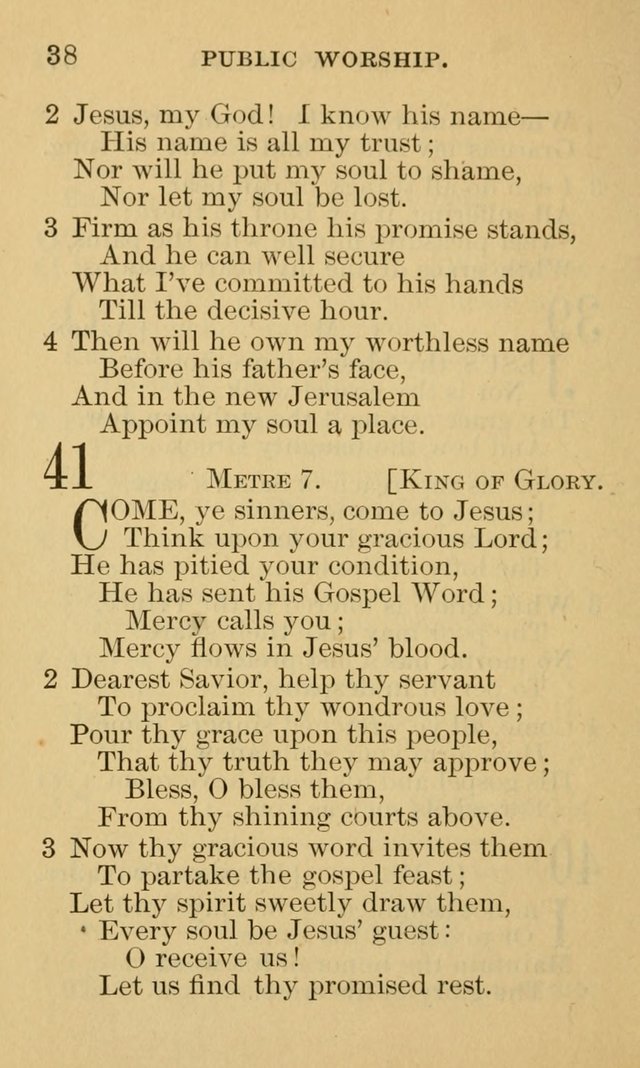 A Collection of Psalms and Hymns: suited to the various occasions of public worship and private devotion page 38