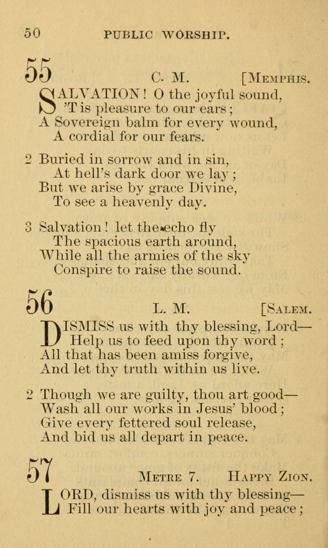 A Collection of Psalms and Hymns: suited to the various occasions of public worship and private devotion page 50
