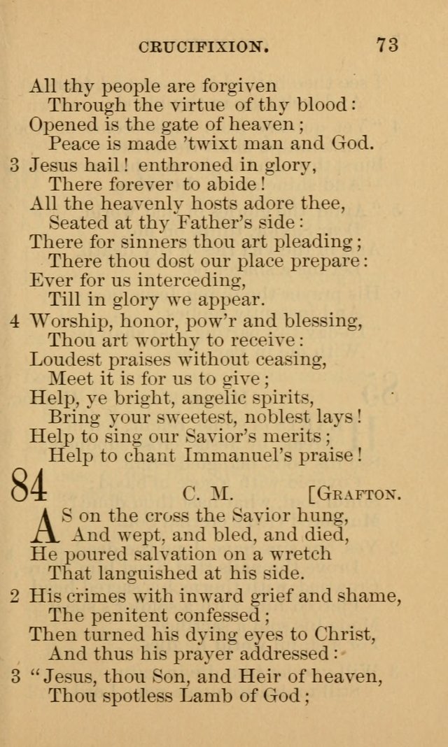 A Collection of Psalms and Hymns: suited to the various occasions of public worship and private devotion page 73