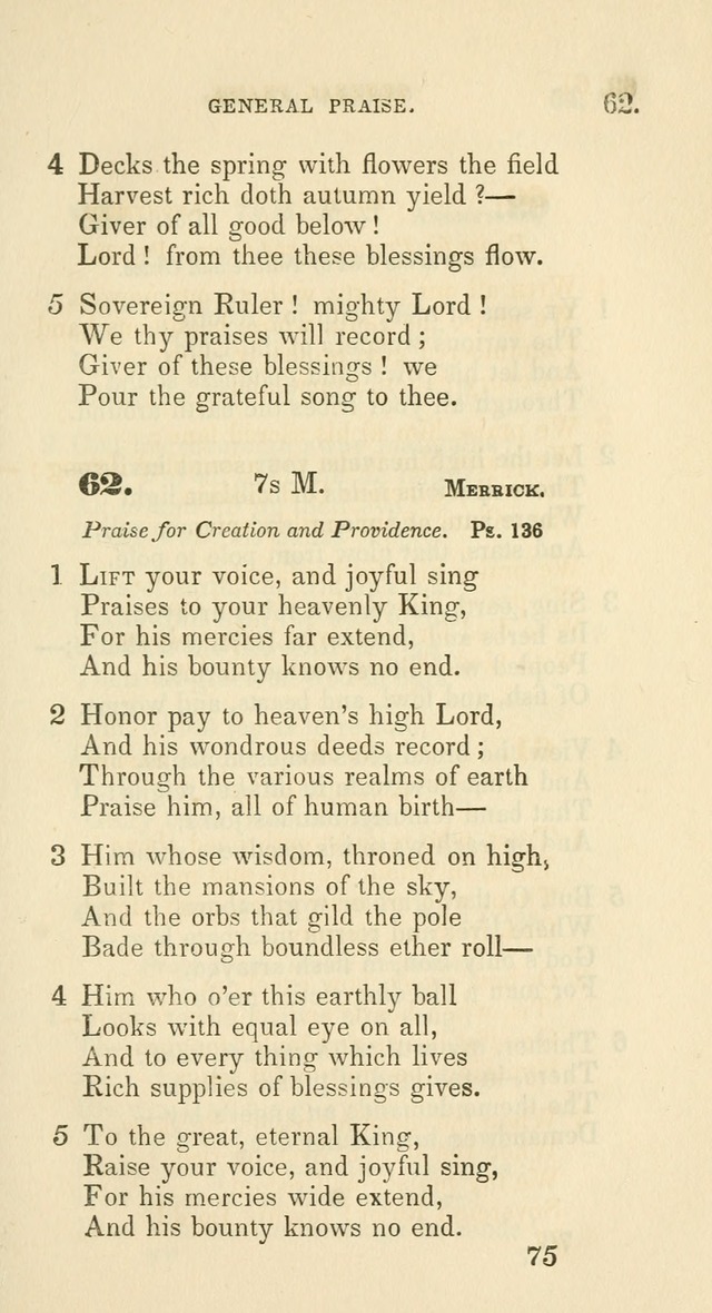 A Collection of Psalms and Hymns for the use of Universalist Societies and Families (13th ed.) page 73