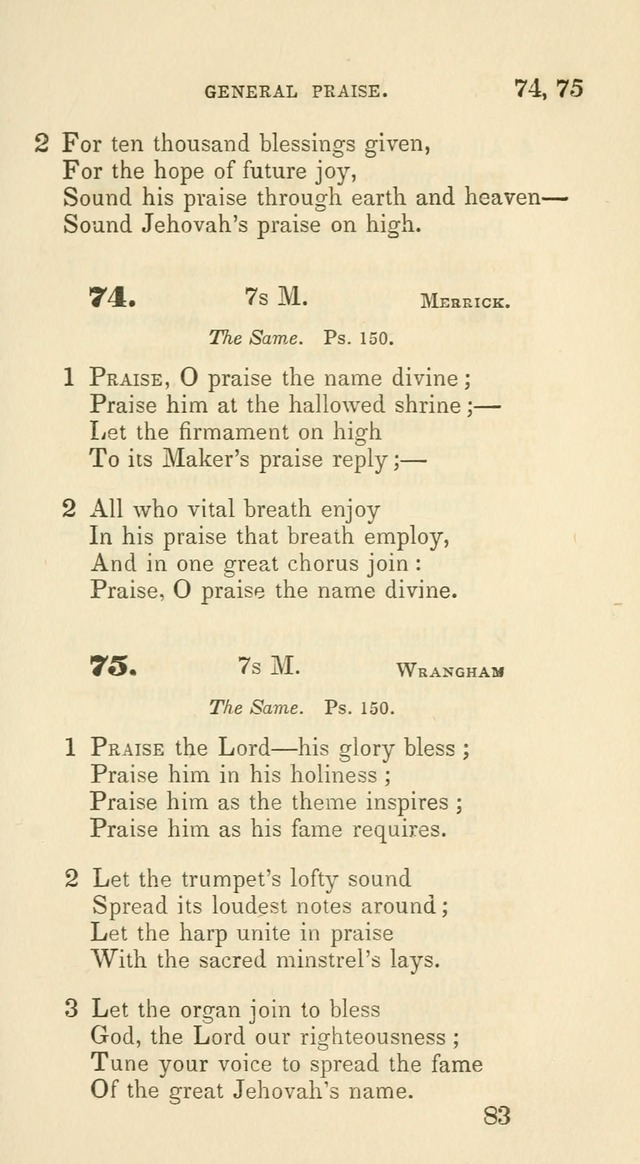 A Collection of Psalms and Hymns for the use of Universalist Societies and Families (13th ed.) page 81