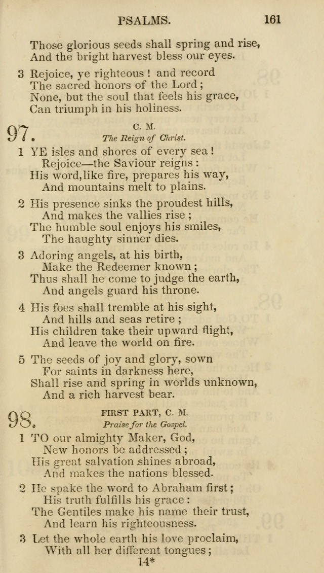 Church Psalmist: or psalms and hymns for the public, social and private use of evangelical Christians (5th ed.) page 163