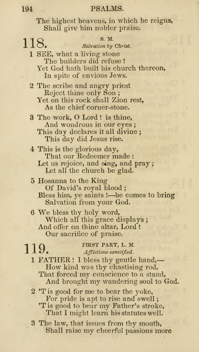 Church Psalmist: or psalms and hymns for the public, social and private use of evangelical Christians (5th ed.) page 196