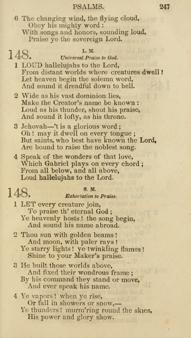 Church Psalmist: or psalms and hymns for the public, social and private use of evangelical Christians (5th ed.) page 249