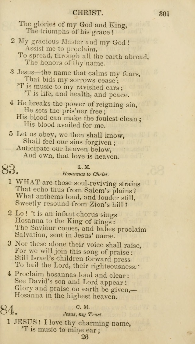 Church Psalmist: or psalms and hymns for the public, social and private use of evangelical Christians (5th ed.) page 303