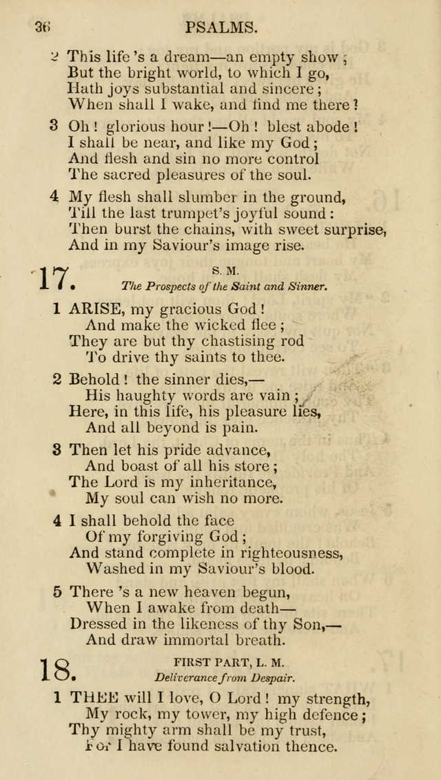 Church Psalmist: or psalms and hymns for the public, social and private use of evangelical Christians (5th ed.) page 38