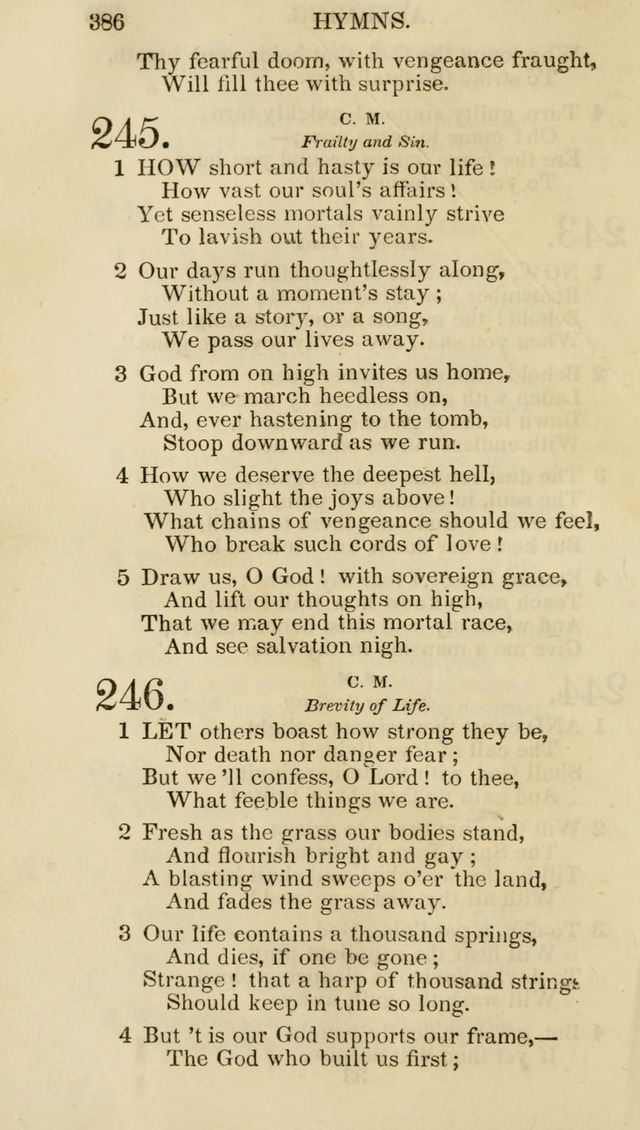 Church Psalmist: or psalms and hymns for the public, social and private use of evangelical Christians (5th ed.) page 388
