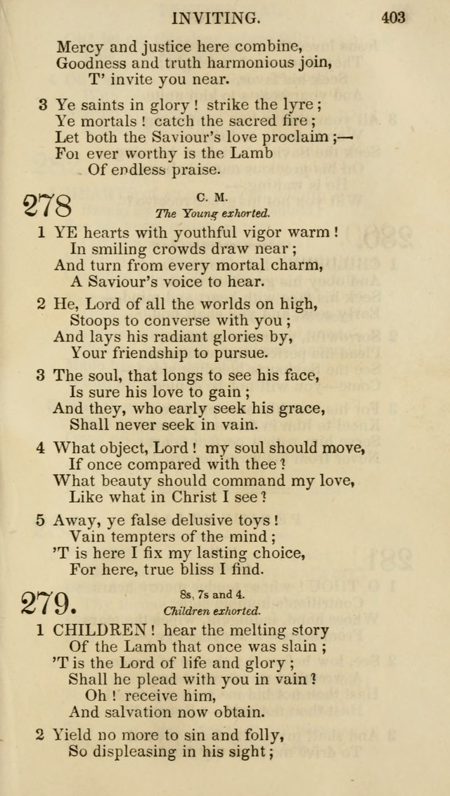 Church Psalmist: or psalms and hymns for the public, social and private use of evangelical Christians (5th ed.) page 405