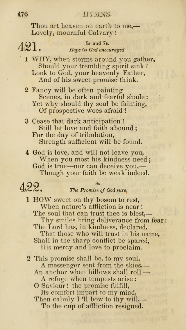 Church Psalmist: or psalms and hymns for the public, social and private use of evangelical Christians (5th ed.) page 478