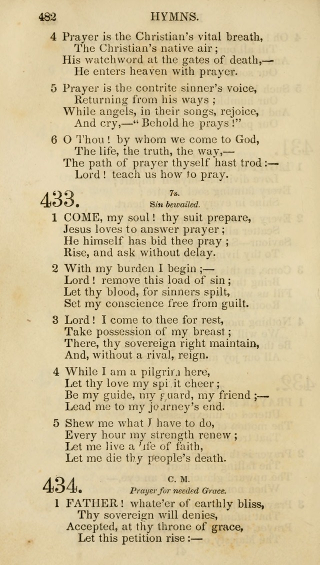 Church Psalmist: or psalms and hymns for the public, social and private use of evangelical Christians (5th ed.) page 484