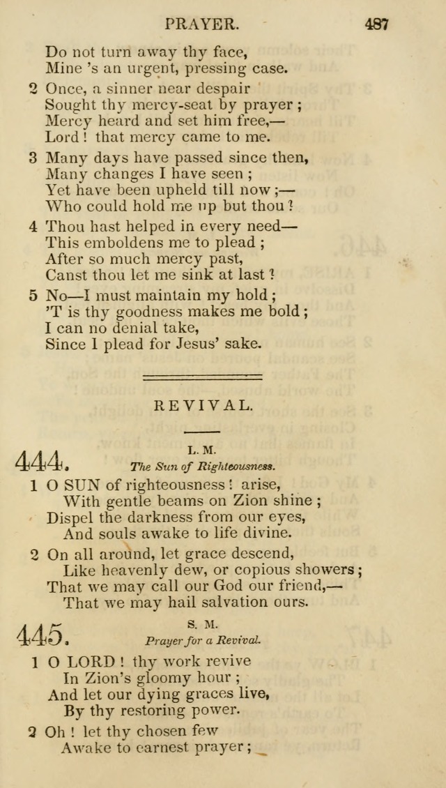 Church Psalmist: or psalms and hymns for the public, social and private use of evangelical Christians (5th ed.) page 489