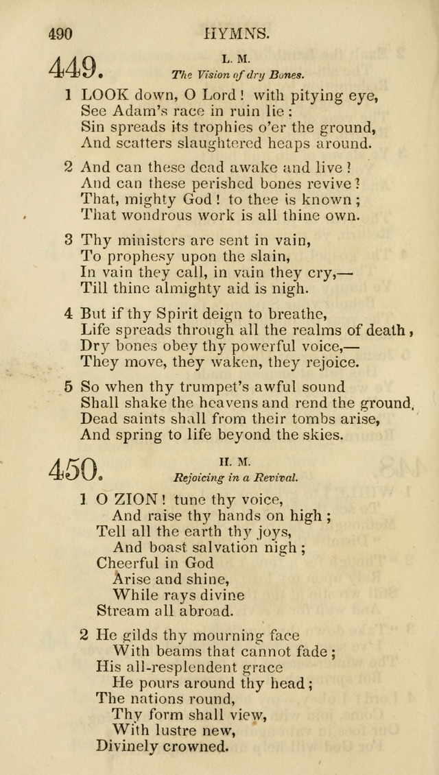 Church Psalmist: or psalms and hymns for the public, social and private use of evangelical Christians (5th ed.) page 492