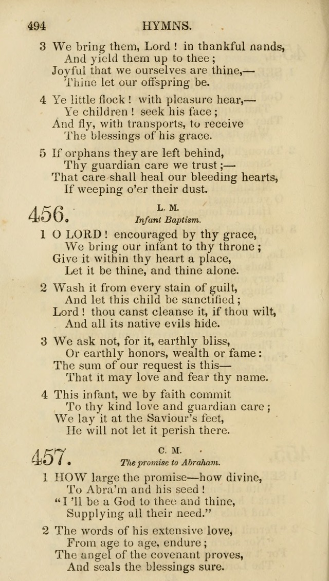 Church Psalmist: or psalms and hymns for the public, social and private use of evangelical Christians (5th ed.) page 496