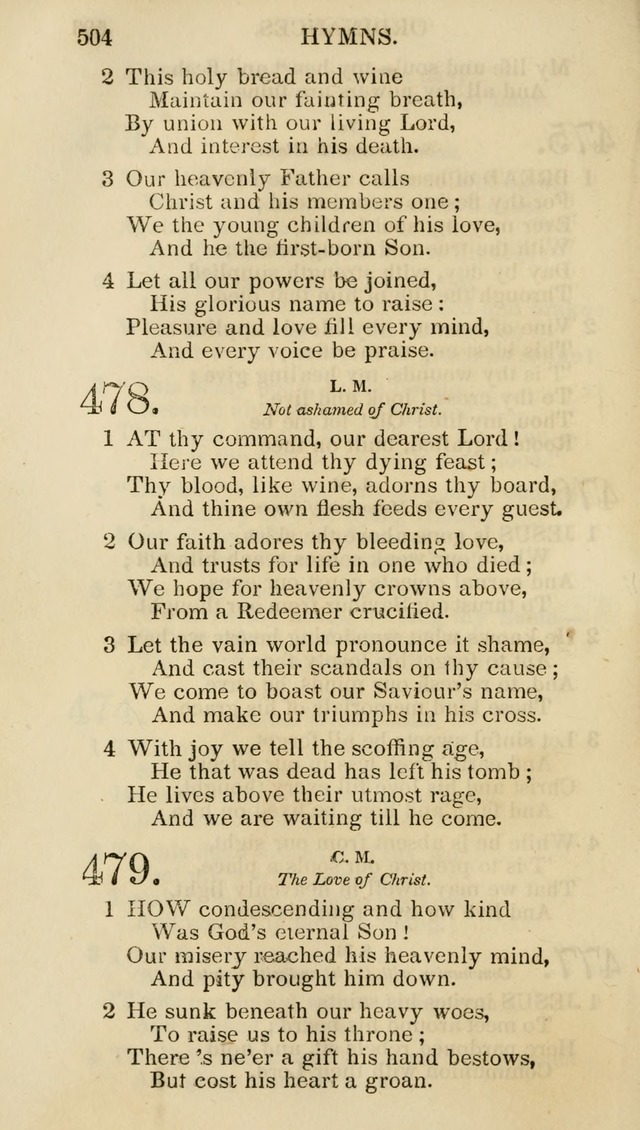 Church Psalmist: or psalms and hymns for the public, social and private use of evangelical Christians (5th ed.) page 506