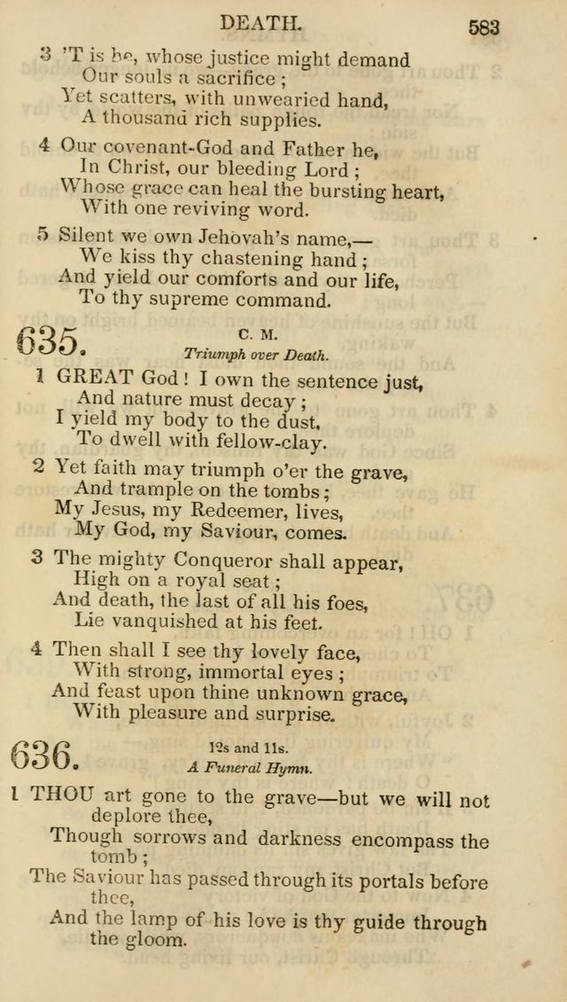 Church Psalmist: or psalms and hymns for the public, social and private use of evangelical Christians (5th ed.) page 585