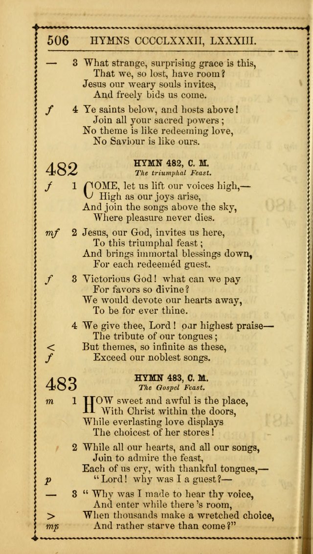 Church Psalmist: or, psalms and hymns, for the public, social and private use of Evangelical Christians. With Supplement. (53rd ed.) page 505