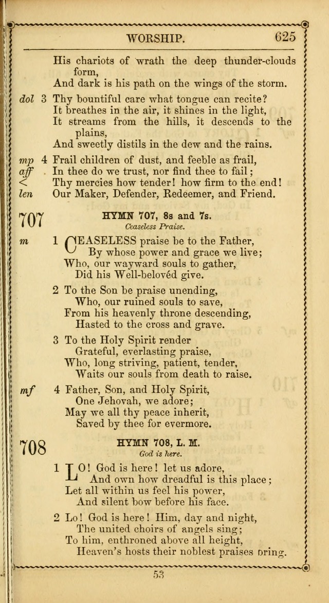 Church Psalmist: or Psalms and Hymns Designed for the Public, Social, and  Private Use of Evangelical Christians ... with Supplement.  53rd ed. page 628