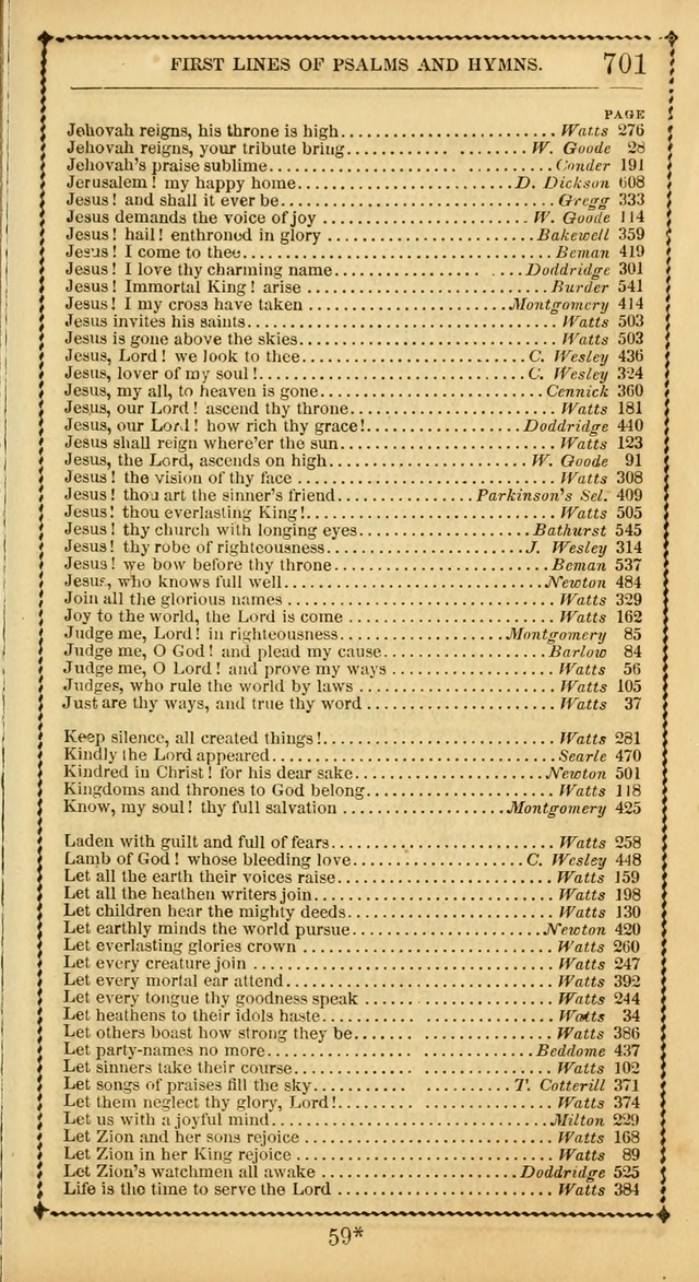 Church Psalmist: or Psalms and Hymns Designed for the Public, Social, and  Private Use of Evangelical Christians ... with Supplement.  53rd ed. page 704