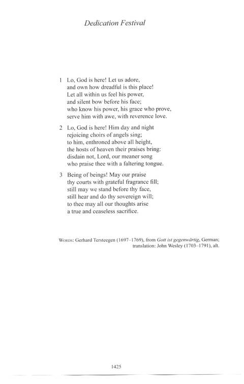 CPWI Hymnal 733. Lo, God is here! Let us adore | Hymnary.org