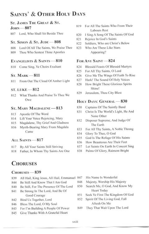 CPWI Hymnal page xix