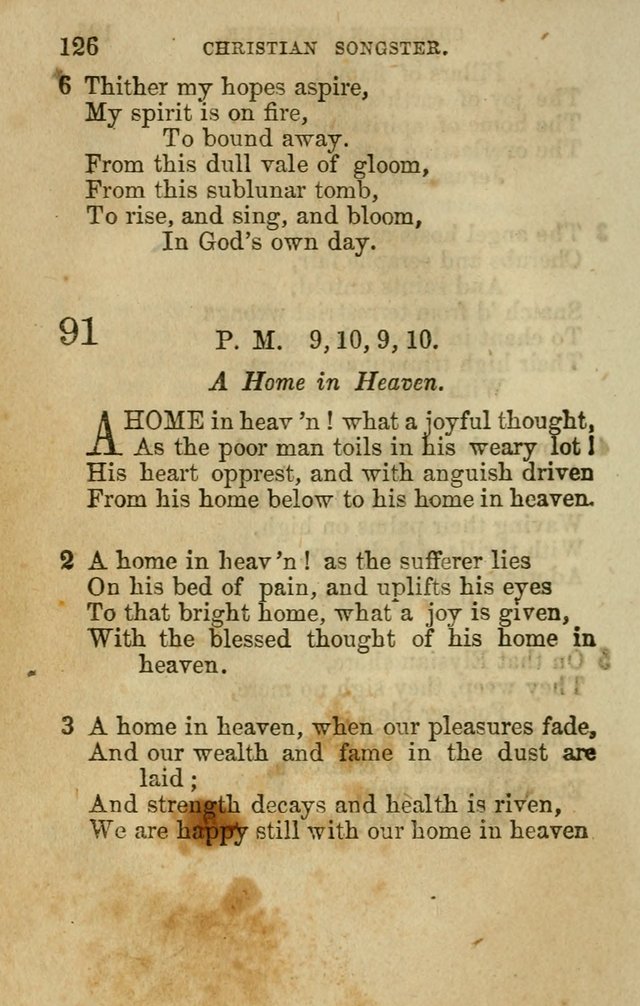 The Christian Songster: a collection of hymns and spiritual songs, usually sung at camp, prayer, and social meetings, and revivals of religion. Designed for all denominations page 135