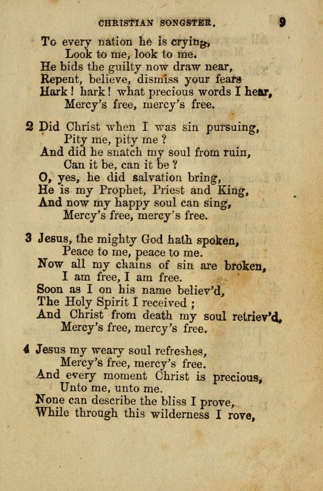 The Christian Songster: a collection of hymns and spiritual songs, usually sung at camp, prayer, and social meetings, and revivals of religion. Designed for all denominations page 14