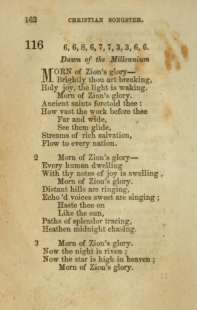 The Christian Songster: a collection of hymns and spiritual songs, usually sung at camp, prayer, and social meetings, and revivals of religion. Designed for all denominations page 171