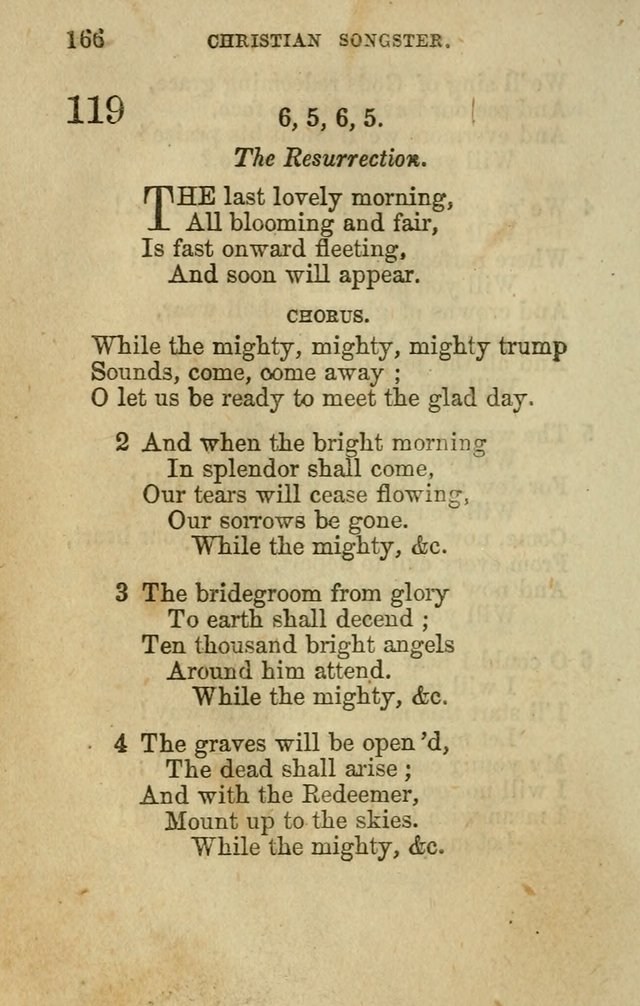 The Christian Songster: a collection of hymns and spiritual songs, usually sung at camp, prayer, and social meetings, and revivals of religion. Designed for all denominations page 175