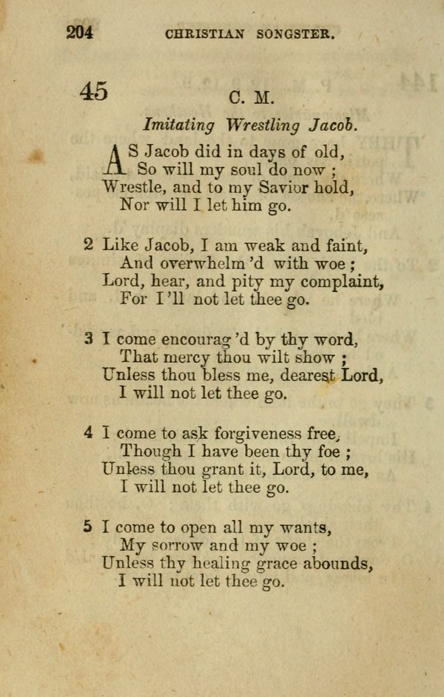 The Christian Songster: a collection of hymns and spiritual songs, usually sung at camp, prayer, and social meetings, and revivals of religion. Designed for all denominations page 213