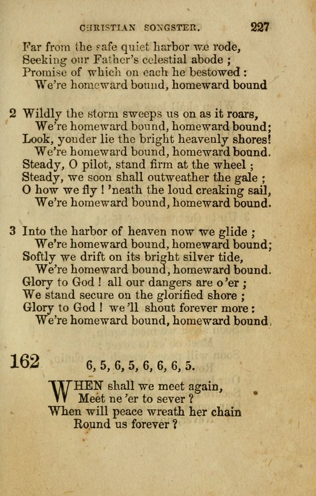 The Christian Songster A Collection Of Hymns And Spiritual Songs Usually Sung At Camp Prayer And Social Meetings And Revivals Of Religion Designed For All Denominations 162 When Shall We Meet Again