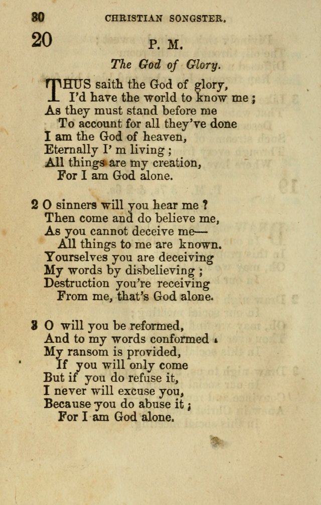 The Christian Songster: a collection of hymns and spiritual songs, usually sung at camp, prayer, and social meetings, and revivals of religion. Designed for all denominations page 37